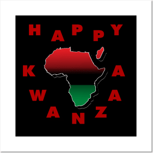 Happy Kwanzaa Red Posters and Art